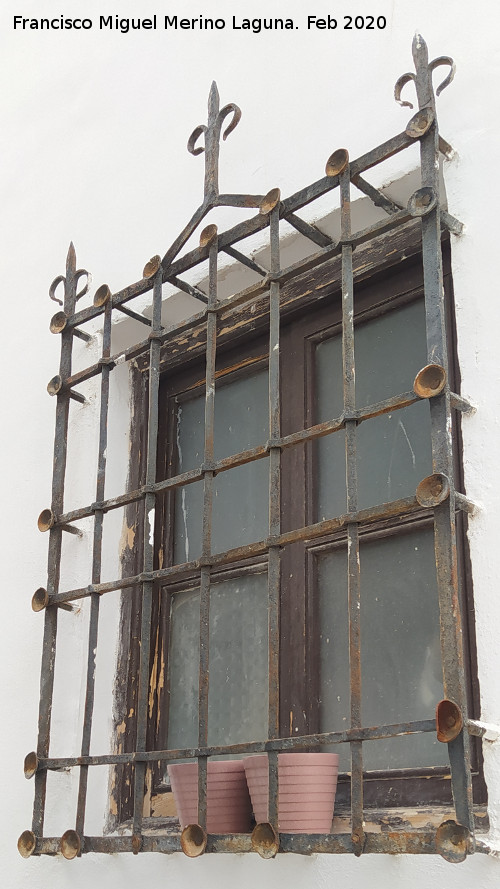 Rejer�a de rosetas - Rejer�a de rosetas. Reja de rosetas con picas. Calle Horno de San Pablo - �beda