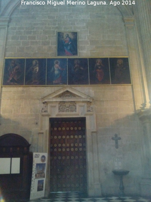 Catedral de Jan. Nave del Evangelio - Catedral de Jan. Nave del Evangelio. Puerta del habitculo de la torre norte