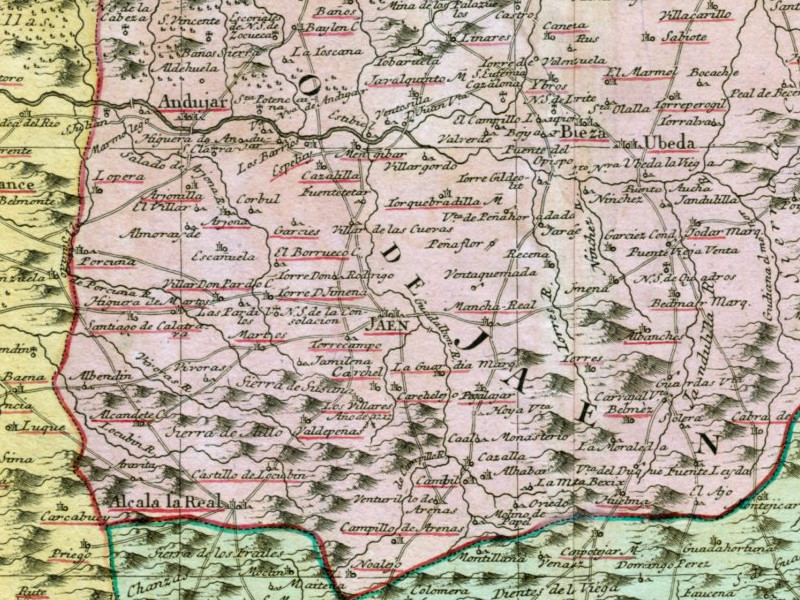 Historia de Jan. Siglo XVIII - Historia de Jan. Siglo XVIII. Mapa 1782