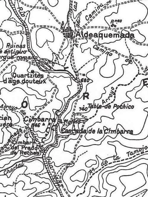 Pinturas rupestres y grabados del Poyo del Medio de la Cimbarra I - Pinturas rupestres y grabados del Poyo del Medio de la Cimbarra I. Mapa de Breuil