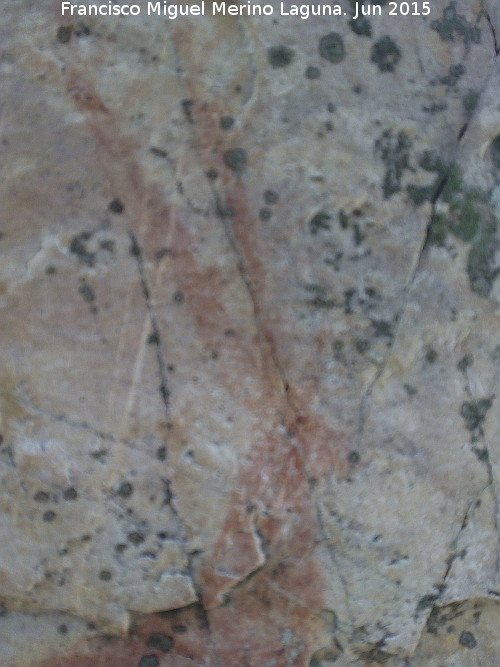 Pinturas rupestres del Prado del Azogue. Grupo II - Pinturas rupestres del Prado del Azogue. Grupo II. Cabeza de la cabra o ciervo inferior