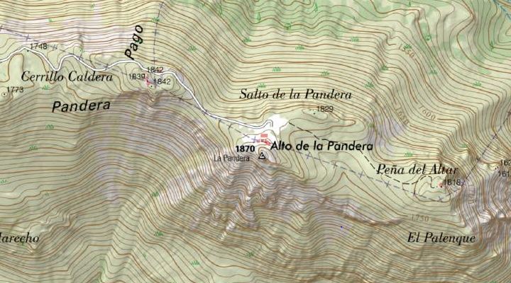 La Pandera - La Pandera. Mapa