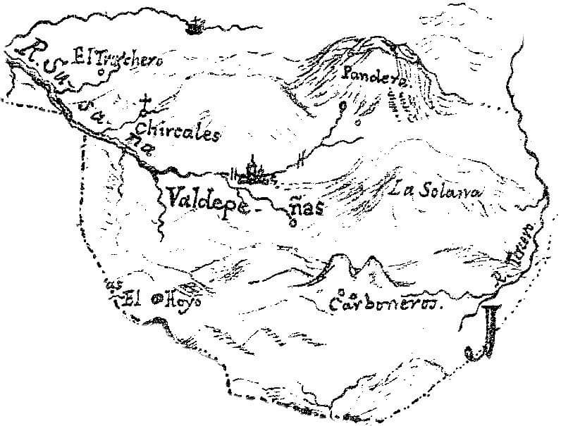 La Pandera - La Pandera. Croquis del geografo Toms Lpez 1791