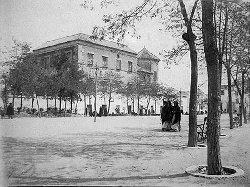 Paseo del Coso - Paseo del Coso. Palacio de Medinaceli y paseo del Coso 1930