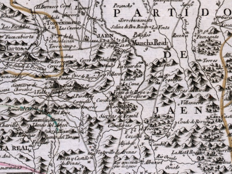 Historia de Pegalajar - Historia de Pegalajar. Mapa 1787