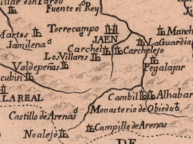 Historia de Pegalajar - Historia de Pegalajar. Mapa 1788
