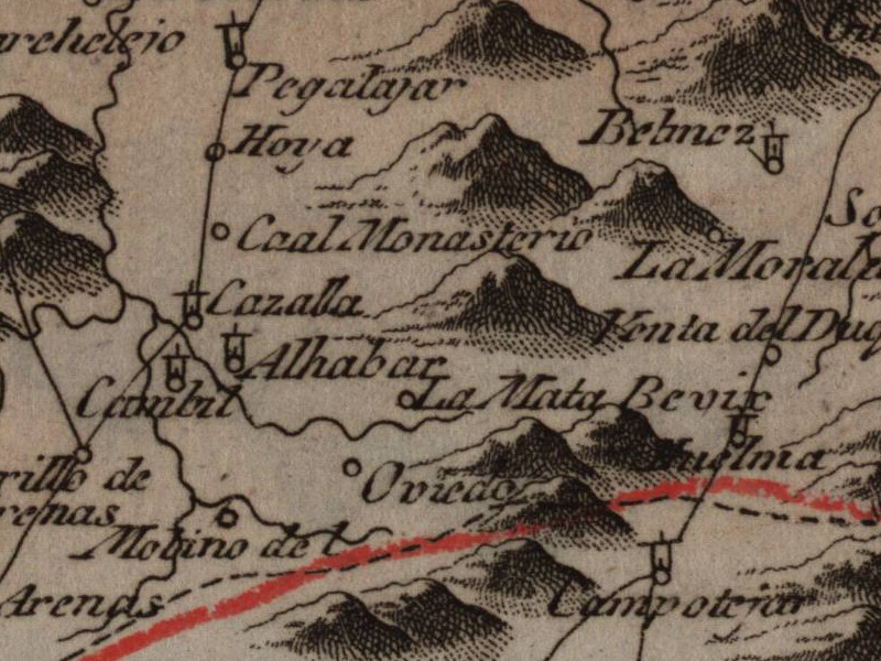 Historia de Pegalajar - Historia de Pegalajar. Mapa 1799