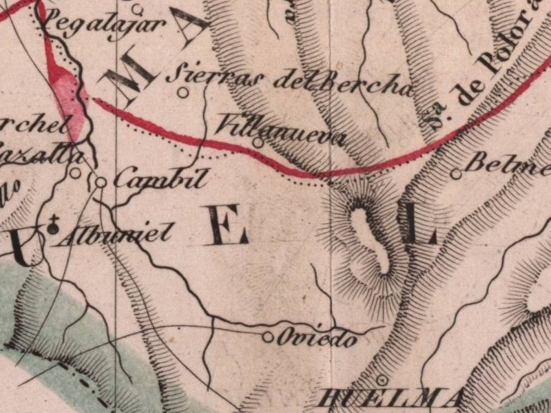 Historia de Pegalajar - Historia de Pegalajar. Mapa 1847