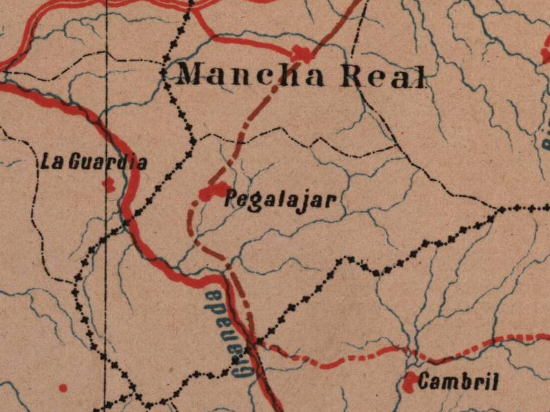 Historia de Pegalajar - Historia de Pegalajar. Mapa 1885