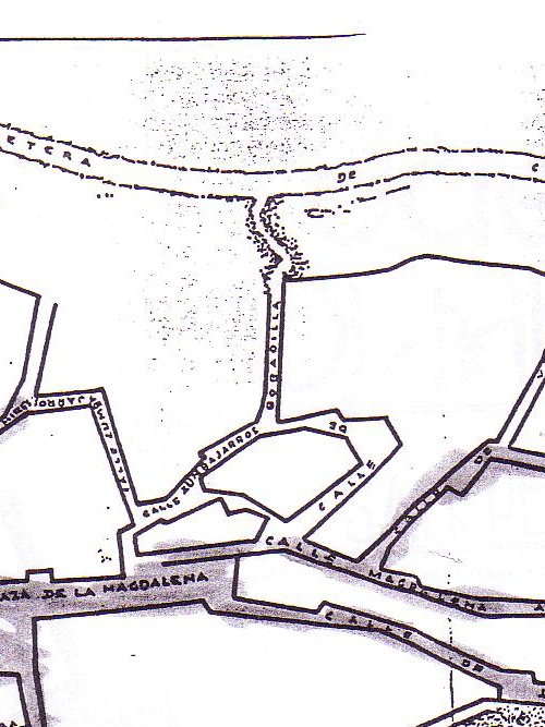 Calle Bobadilla Baja - Calle Bobadilla Baja. Mapa 1940