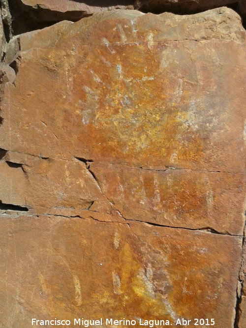 Pinturas rupestres del Abrigo de la Cueva del Santo Grupo V - Pinturas rupestres del Abrigo de la Cueva del Santo Grupo V. 