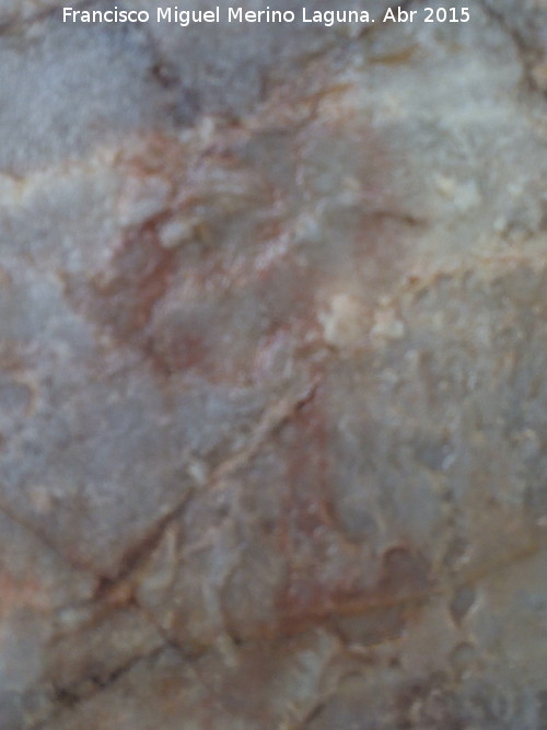 Pinturas rupestres de las Vacas del Retamoso II Grupo IV - Pinturas rupestres de las Vacas del Retamoso II Grupo IV. Antropomorfo central