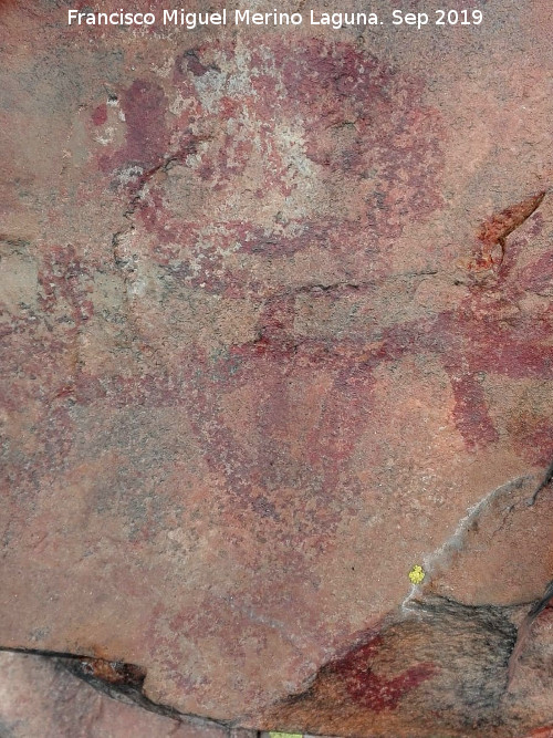 Pinturas rupestres de la Graja de Miranda I - Pinturas rupestres de la Graja de Miranda I. Antropomorfo izquierdo