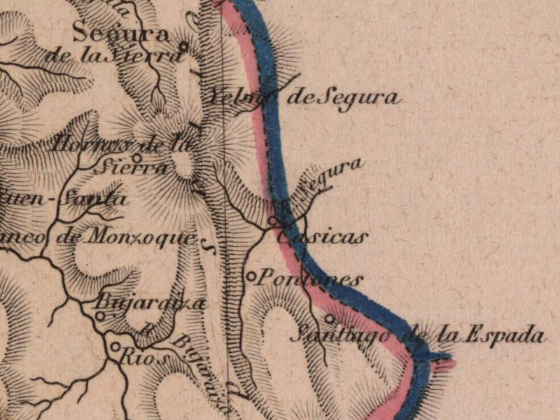 Pontones - Pontones. Mapa 1862