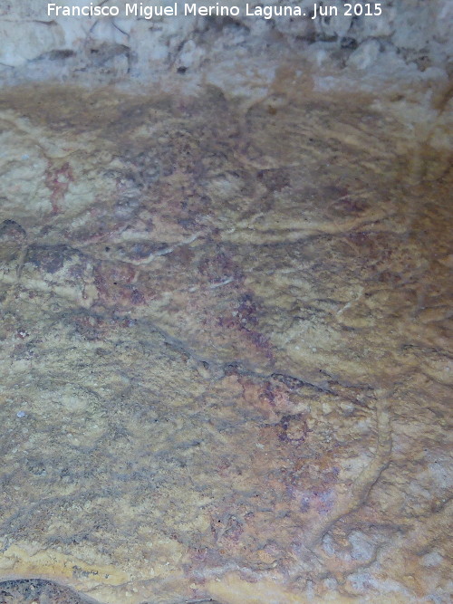 Pinturas rupestres del Pecho de la Fuente III - Pinturas rupestres del Pecho de la Fuente III. Antropomorfo golondrina