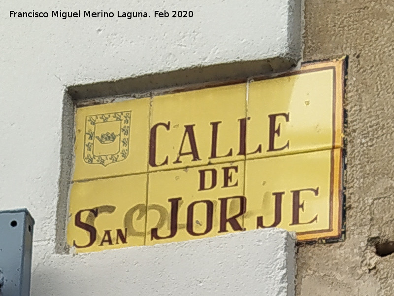 Calle San Jorge - Calle San Jorge. Placa
