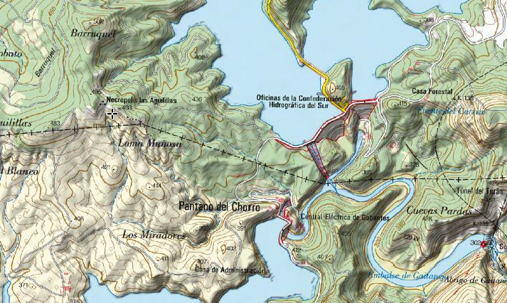 Necrpolis de las Aguilillas - Necrpolis de las Aguilillas. Mapa