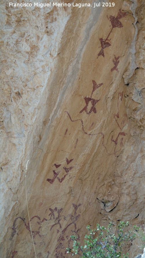 Pinturas rupestres de la Cueva de los Letreros II B - Pinturas rupestres de la Cueva de los Letreros II B. Panel