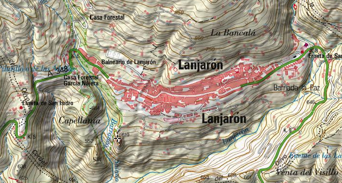 Castillo de Lanjarn - Castillo de Lanjarn. Mapa