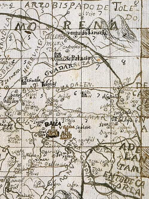 Venta-Castillo Los Palacios - Venta-Castillo Los Palacios. Mapa de 1641