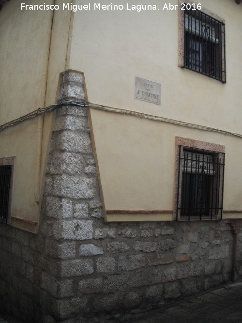 Calle Santa Cristina - Calle Santa Cristina. Esquina de piedra vista