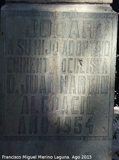 Monumento a Juan Martn - Monumento a Juan Martn. Inscripcin