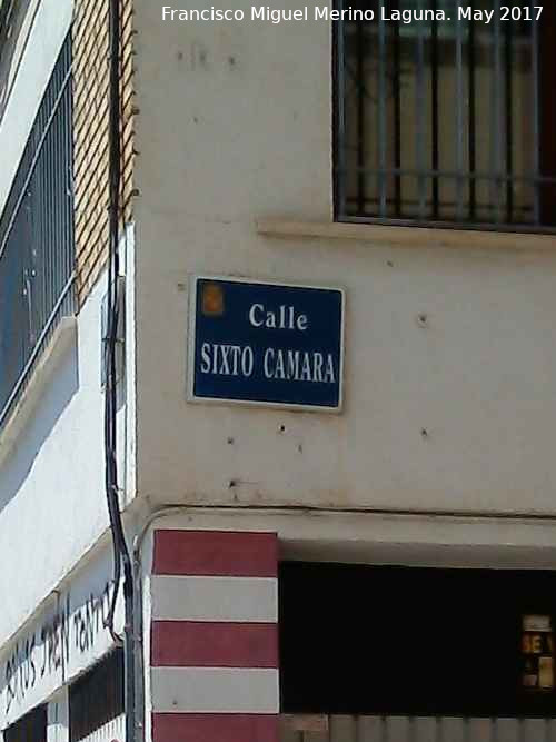 Calle Sixto Cmara - Calle Sixto Cmara. Placa