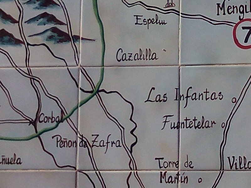 Cortijo del Pen - Cortijo del Pen. Mapa de Bernardo Jurado. Casa de Postas - Villanueva de la Reina