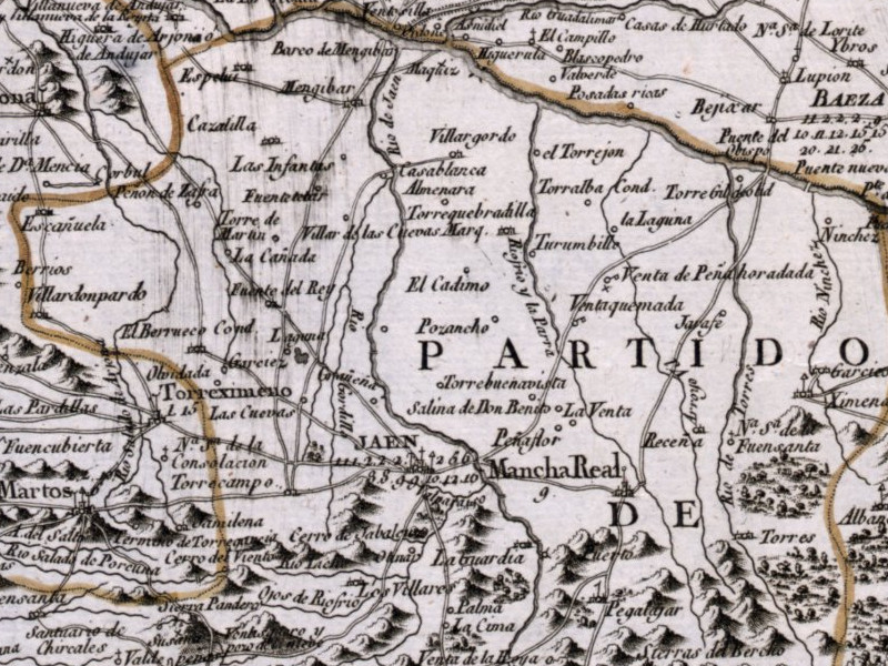 Cortijo del Pen - Cortijo del Pen. Mapa 1787