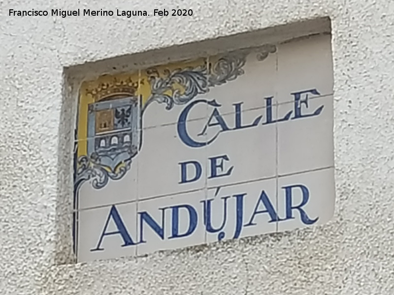 Calle And�jar - Calle And�jar. Placa antigua
