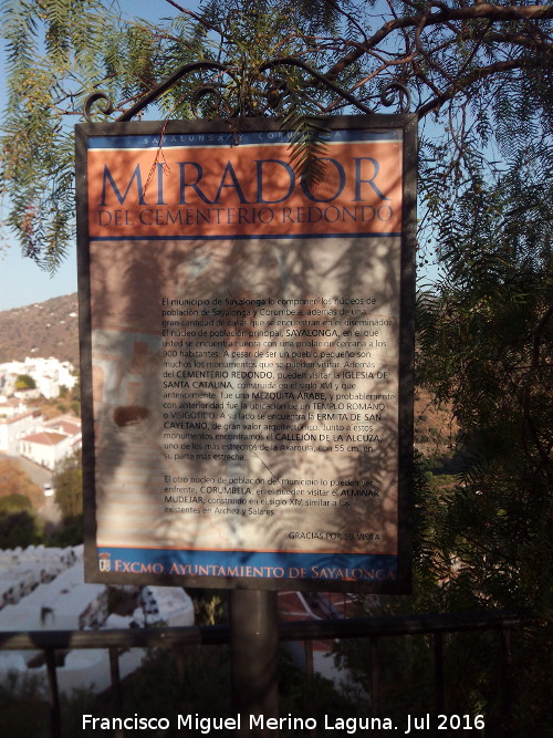 Mirador del Cementerio - Mirador del Cementerio. Cartel