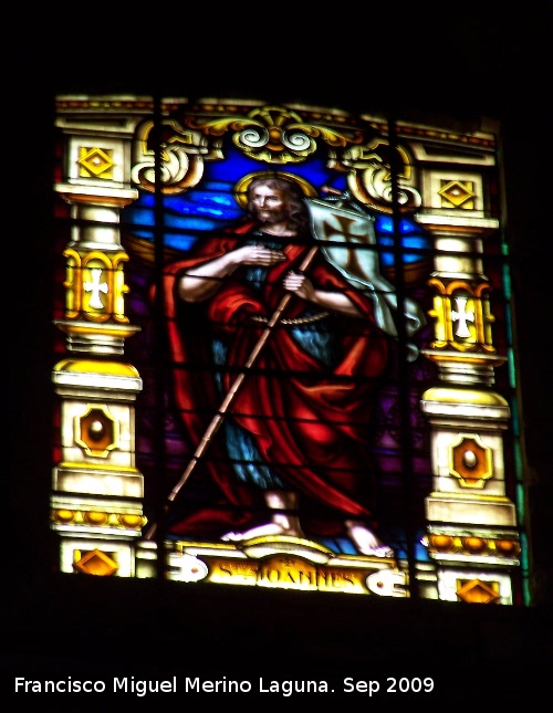 Catedral de Jan. Vidrieras - Catedral de Jan. Vidrieras. Vidriera derecha de la fachada interna