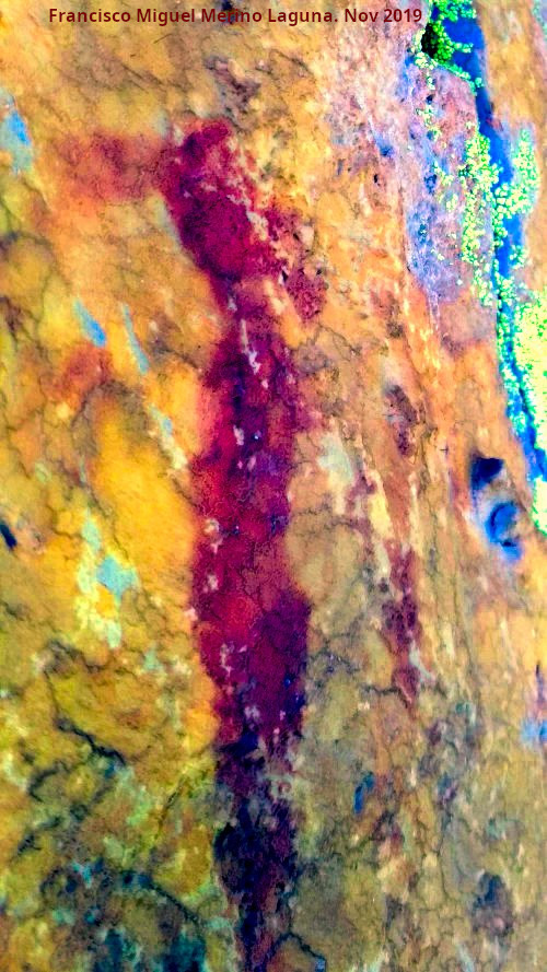 Pinturas rupestres del Cimbarrillo de Mara Antonia I - Pinturas rupestres del Cimbarrillo de Mara Antonia I. Tratada con Dstretch