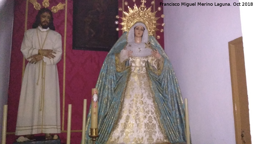 Iglesia de la Encarnacin - Iglesia de la Encarnacin. Ecce Homo y Virgen de la Salud y la Esperanza, en la Capilla Bautismal