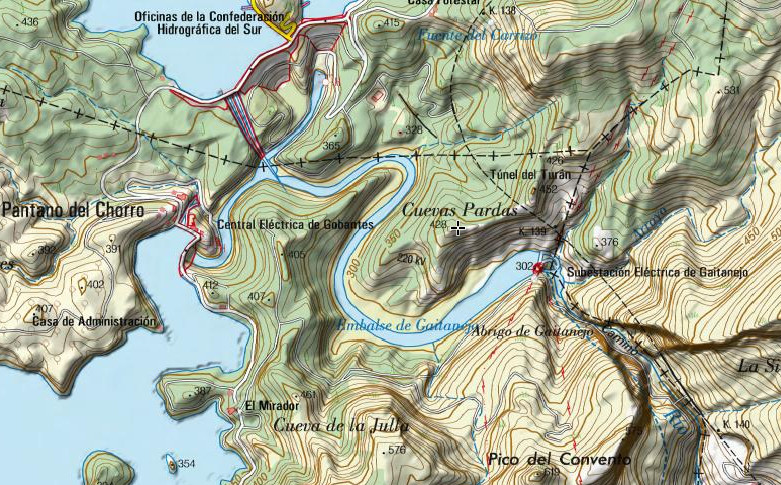 Cerro Cuevas Pardas - Cerro Cuevas Pardas. Mapa