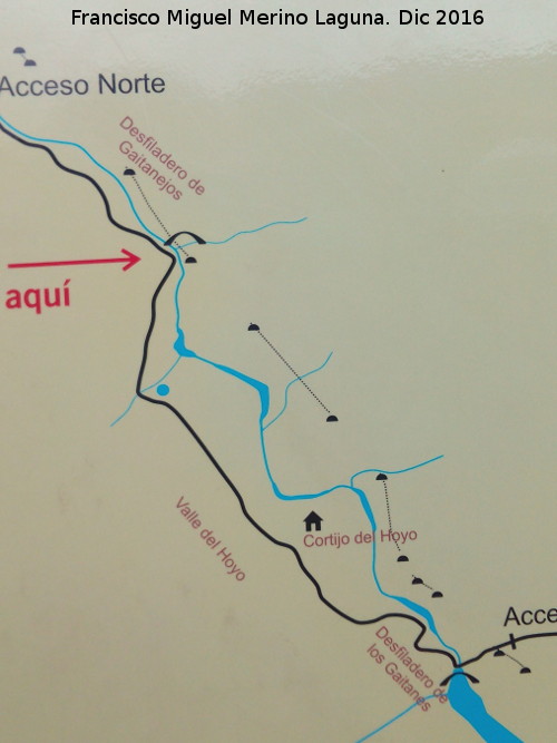 Desfiladero del Gaitanejo - Desfiladero del Gaitanejo. Mapa