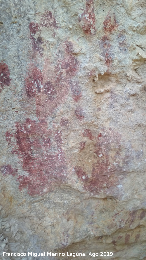 Pinturas rupestres y petroglifos Cueva del Clarillo - Pinturas rupestres y petroglifos Cueva del Clarillo. Manos