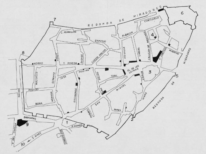 Muralla de Sabiote - Muralla de Sabiote. Nmero 5. Plano. IPCE 1983