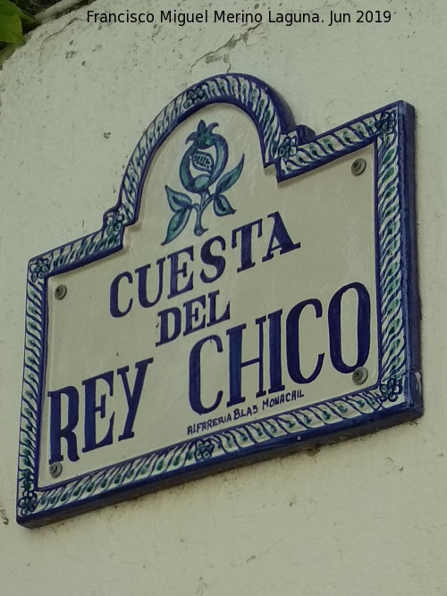 Cuesta de los Chinos - Cuesta de los Chinos. Placa