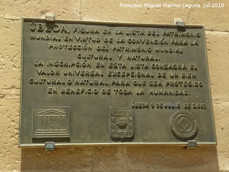 Palacio de Juan Vzquez de Molina - Palacio de Juan Vzquez de Molina. Placa de Patrimonio de la Humanidad