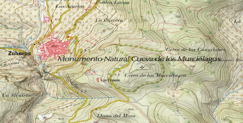 Cerro de los Murcilagos - Cerro de los Murcilagos. Mapa