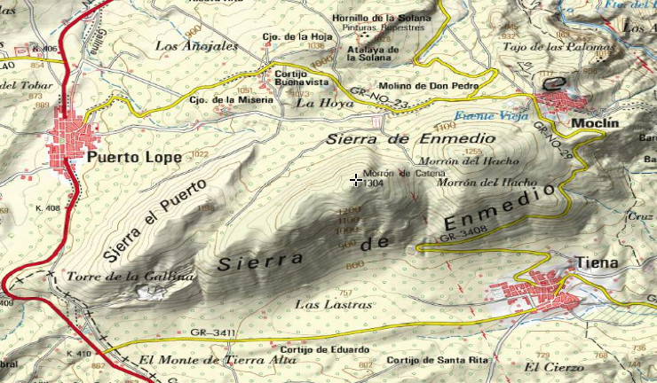 Morrn de Catena - Morrn de Catena. Mapa