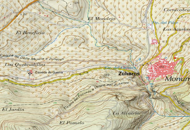 Casera de Guerra - Casera de Guerra. Mapa