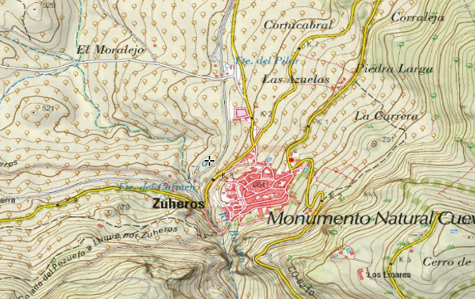 Charcas de Zuheros - Charcas de Zuheros. Mapa