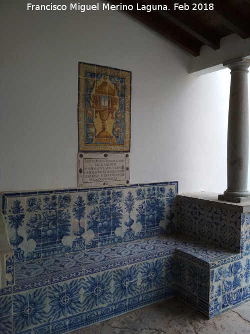 Capilla de San Sebasti�n - Capilla de San Sebasti�n. Banco de azulejos