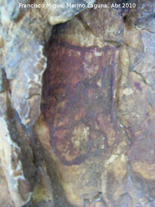 Pinturas rupestres de la Cueva de los Herreros Grupo V - Pinturas rupestres de la Cueva de los Herreros Grupo V. Rostro?