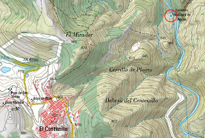 Estacin Elevadora del Centenillo - Estacin Elevadora del Centenillo. Mapa