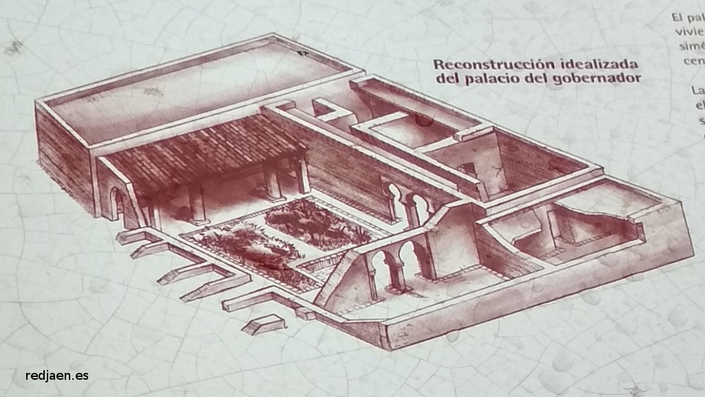 Palacio del Gobernador - Palacio del Gobernador. Dibujo de la reconstruccin idealizada