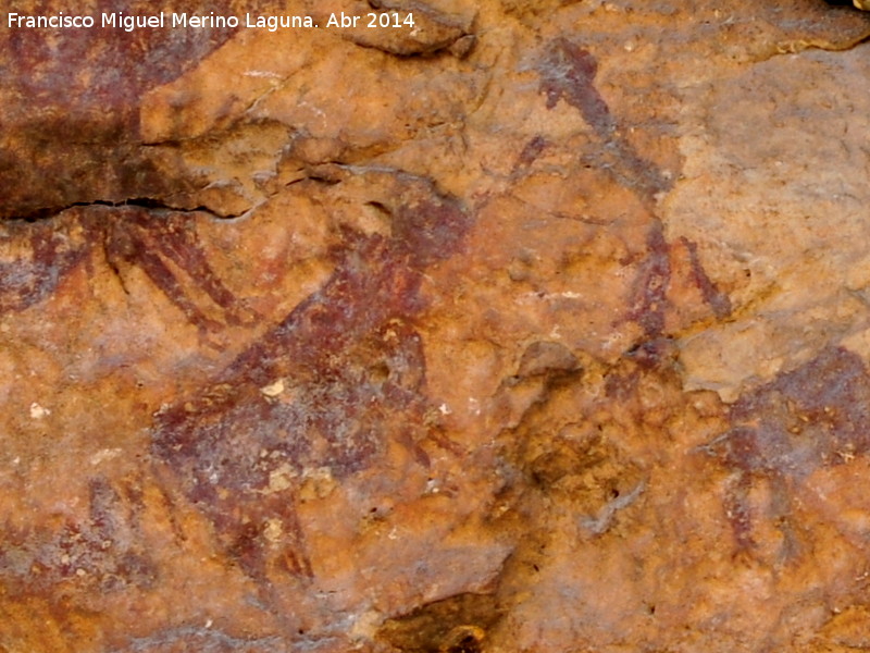 Pinturas rupestres de la Cueva del Engarbo I. Grupo II. Panel VII - Pinturas rupestres de la Cueva del Engarbo I. Grupo II. Panel VII. 