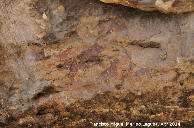 Pinturas rupestres de la Cueva del Engarbo I. Grupo II. Panel VII - Pinturas rupestres de la Cueva del Engarbo I. Grupo II. Panel VII. Panel